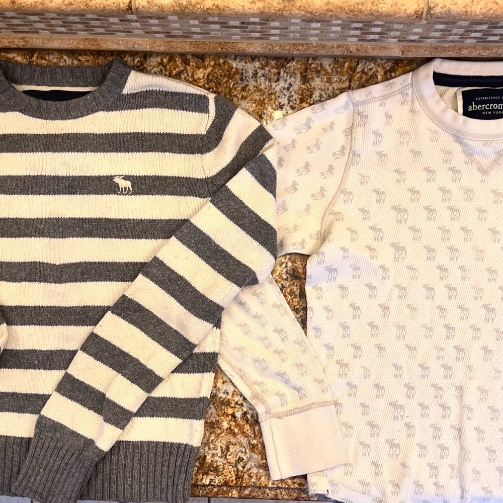 Abercrombie 2 sweaters both size XL youth.